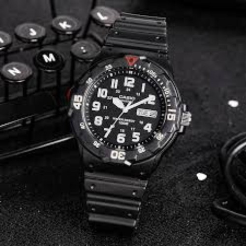 Casio MRW-200H-1BVES Men's Black Resin Strap Dial Day Date Analogue Watch - Picture 5 of 11