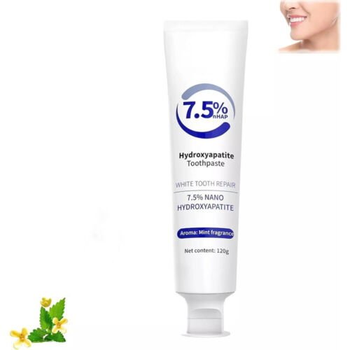Dentifricio Idrossiapatite per Protezione Smalto,Menta Delicata,Alito Fresco 120G - Foto 7 di 8