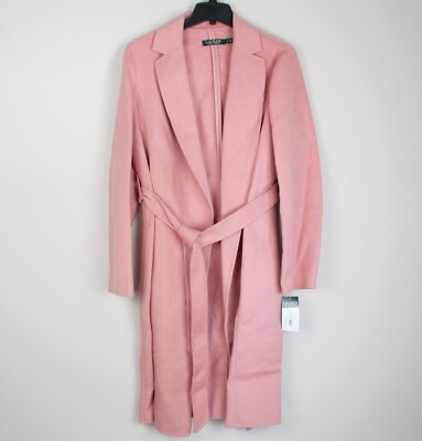 NWT LAUREN RALPH LAUREN Double Face Wool Blend Wrap Coat, Medium