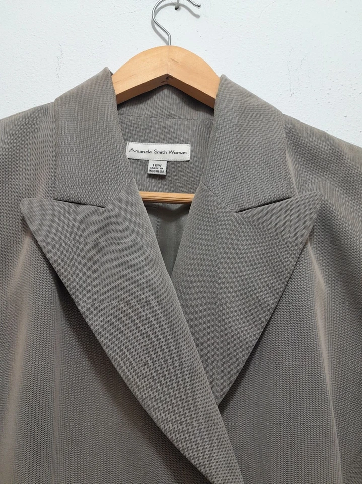 De Colección Amanda Smith Doble Pecho Hipster Traje de Carrera Chaqueta Talla 18W Blazer  Foto 2 de 4