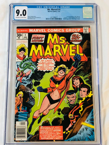 Ms. Marvel #1 CGC 9.0 1st Carol Danvers as Ms. Marvel 1977  KEY BOOK!!