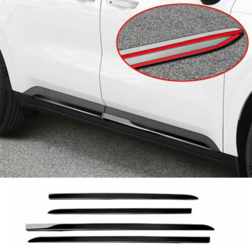 For Kia Carnival 2022-2024 Black Side Door Moulding Cover Car Body Trim Strips - Picture 1 of 6