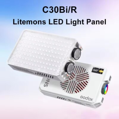 Godox C30Bi 30W Pocket Led Video Light Bi-Color 2800K-6500K CRI+97 Studio Light 