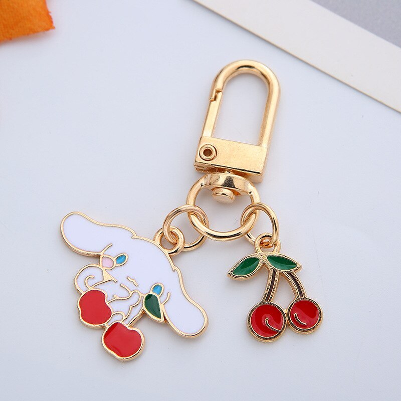 Melody Cinnamoroll Cherry Keychain Couple Pendant Car Key Chain
