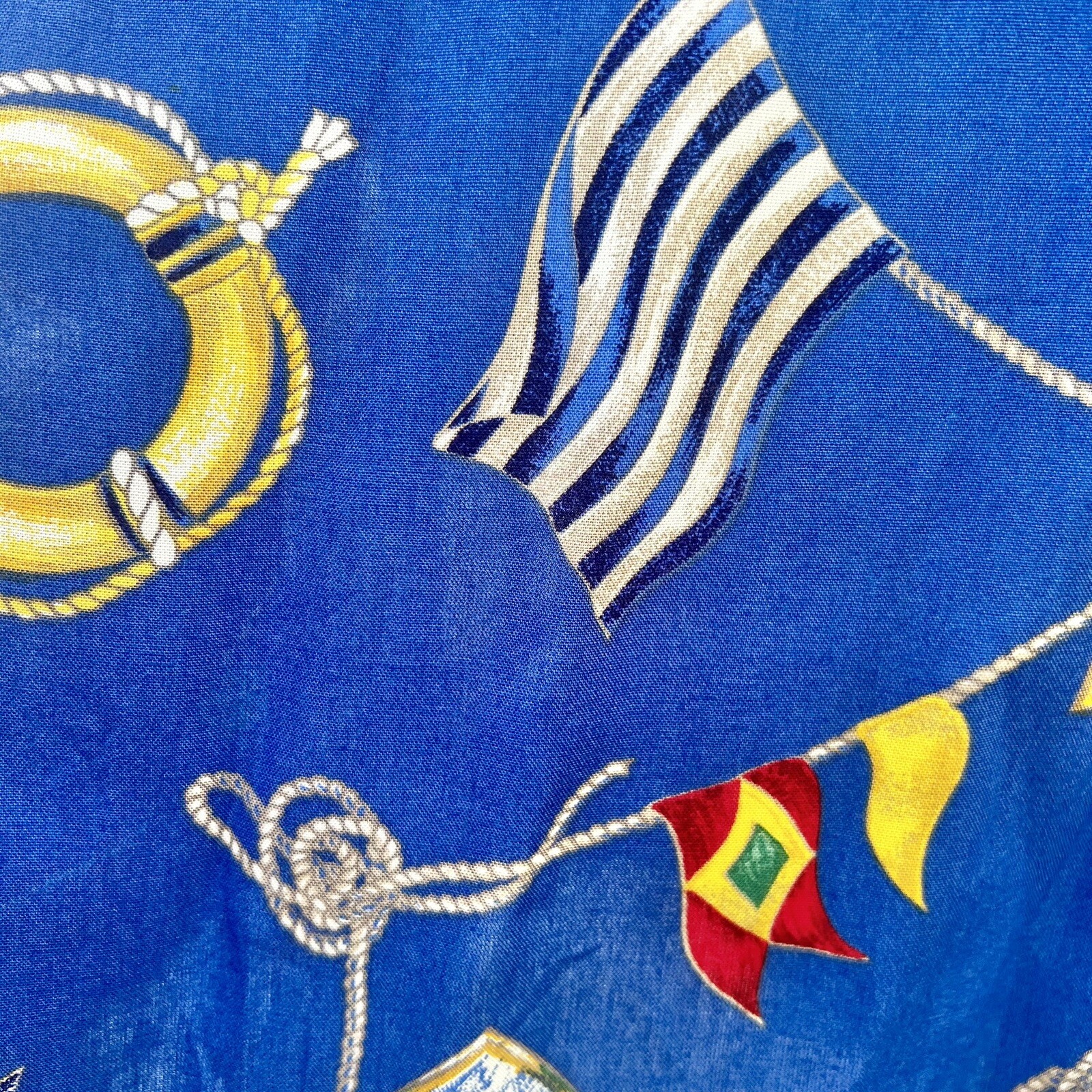 MARITIME NAUTICAL Sailing Yacht 90s 1990’s Vintage Novelty Print Rayon Skirt XL image 9