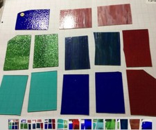 Lot Of 13 MIX Pieces 6x4” Stained Glass SHIPS FREE Pictures Like You Receive
