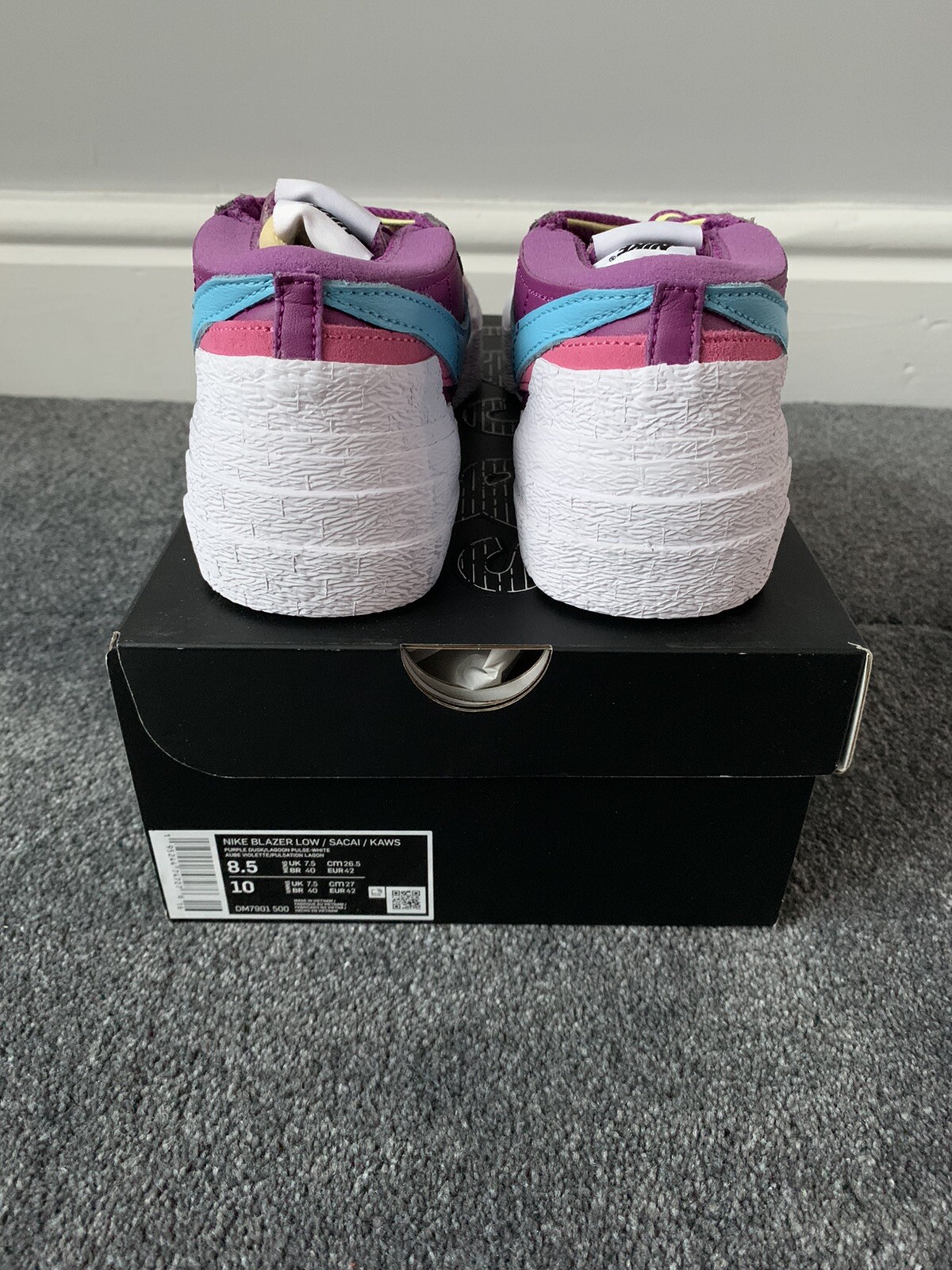 SACAI X NIKE Nike x Sacai x Kaws blazer basso viola crepuscolare taglia UK 7 5 EUR 42 DM7901 500