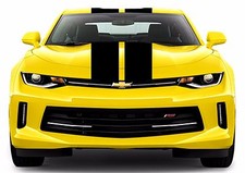 9 Double Center Racing Stripes Gloss Black Vinyl Car Decal Fits Chevy Camaro