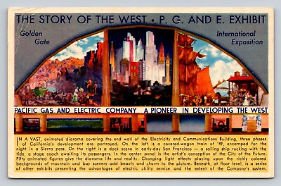 #ad Pacific Gas Electric Exhibit International Exposition Treasure Island P427 $5.02
