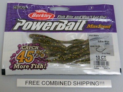 Berkley PowerBait MaxScent Flat Worm (10pk) Drop Shot Bait