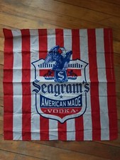 Seagrams American Made Vodka Bandana Cotton USA Flag Eagle Stripes 22 x 22
