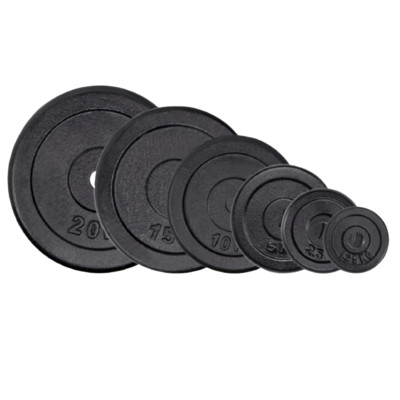 Gusseisen schwarz Gewicht 1 Zoll Teller 2,5KG 5KG 7,5KG 10KG 15KG 20KG Fitnessstudio