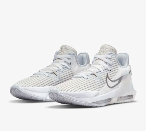 Size 11 - Nike LeBron Witness 6 Summit White Metallic Pewter 2022 - Picture 1 of 8