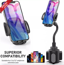 Cup Holder Phone Mount for Car with Flexible Neck