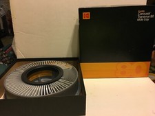 Vintage Kodak Carousel Transvue 80 Slide Tray Original Box w/Airplane Slides