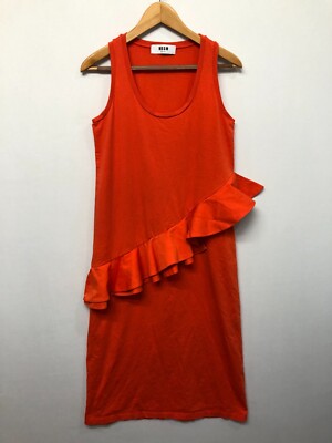 MSGM Milano Women Sleeveless Dress Size Medium Cotton M188 -14