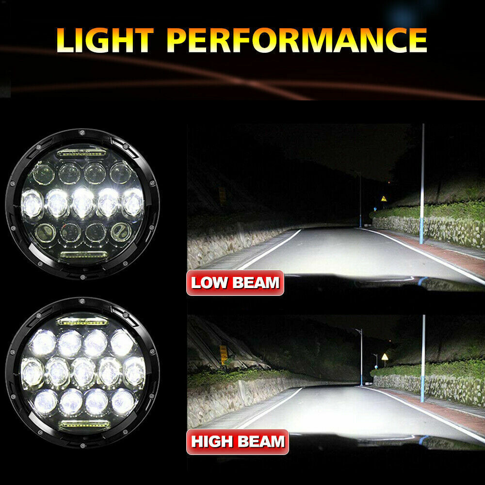 7 "" inch LED Motorcycle Headlight Projector Headlight Hi/Lo Light Motorbike lamp