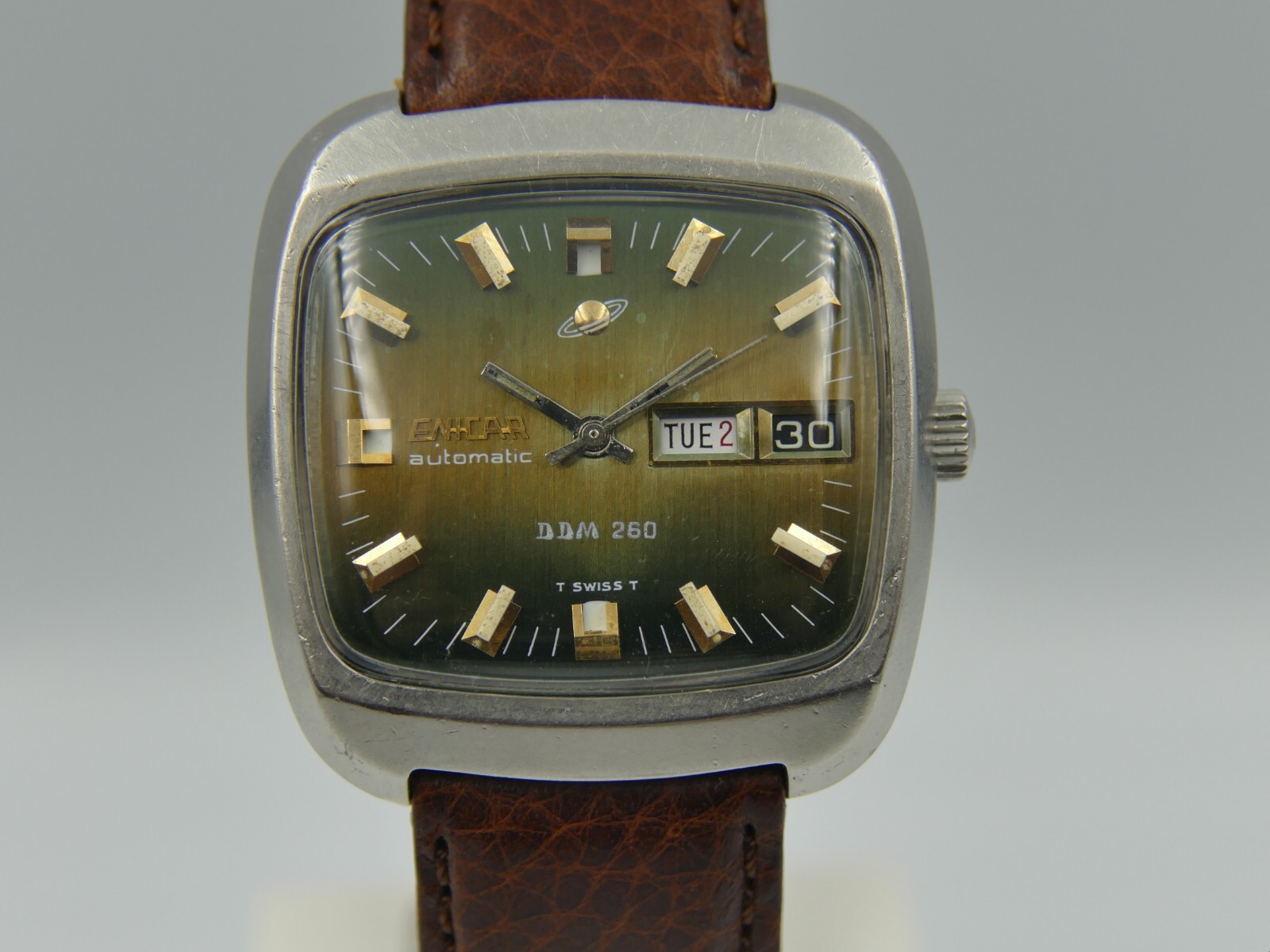 本格派ま! 【ビンテージ】70s デイト アンティークウォッチ ENCAR