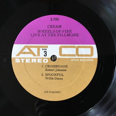 Cream ~ Wheels of Fire Live ~ Atco 1968 SD-2-700 ~ Gatefold 2 LP