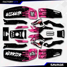 Pink Savage Camo Racing Fender Graphics Kit fits Yamaha Warrior 350 Decals
