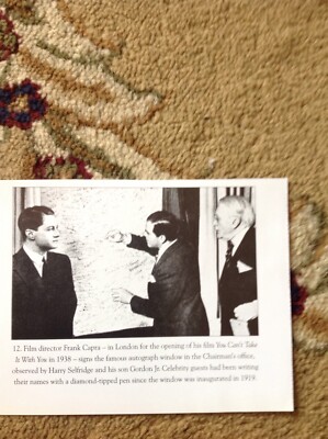 b3b Ephemera Buch Bildnachdruck Frank Capra 1938 Selfridges