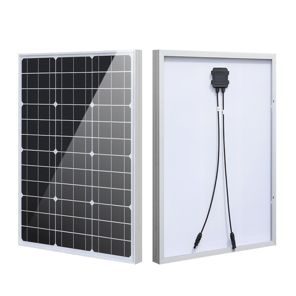 Panneau solaire monocristallin 50W 12V pour éviter les pannes de batterie