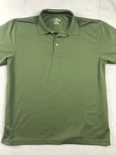 Champions Tour Mens Size XL Golf Polo Shirt Green Woven Knit Short Sleeve Shirt