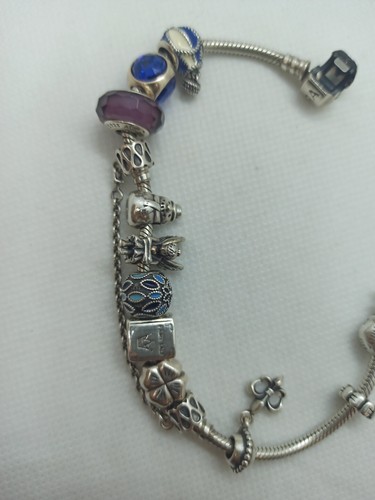 Bracciale Pandora Completo Di 13 Charms - Foto 9 di 14