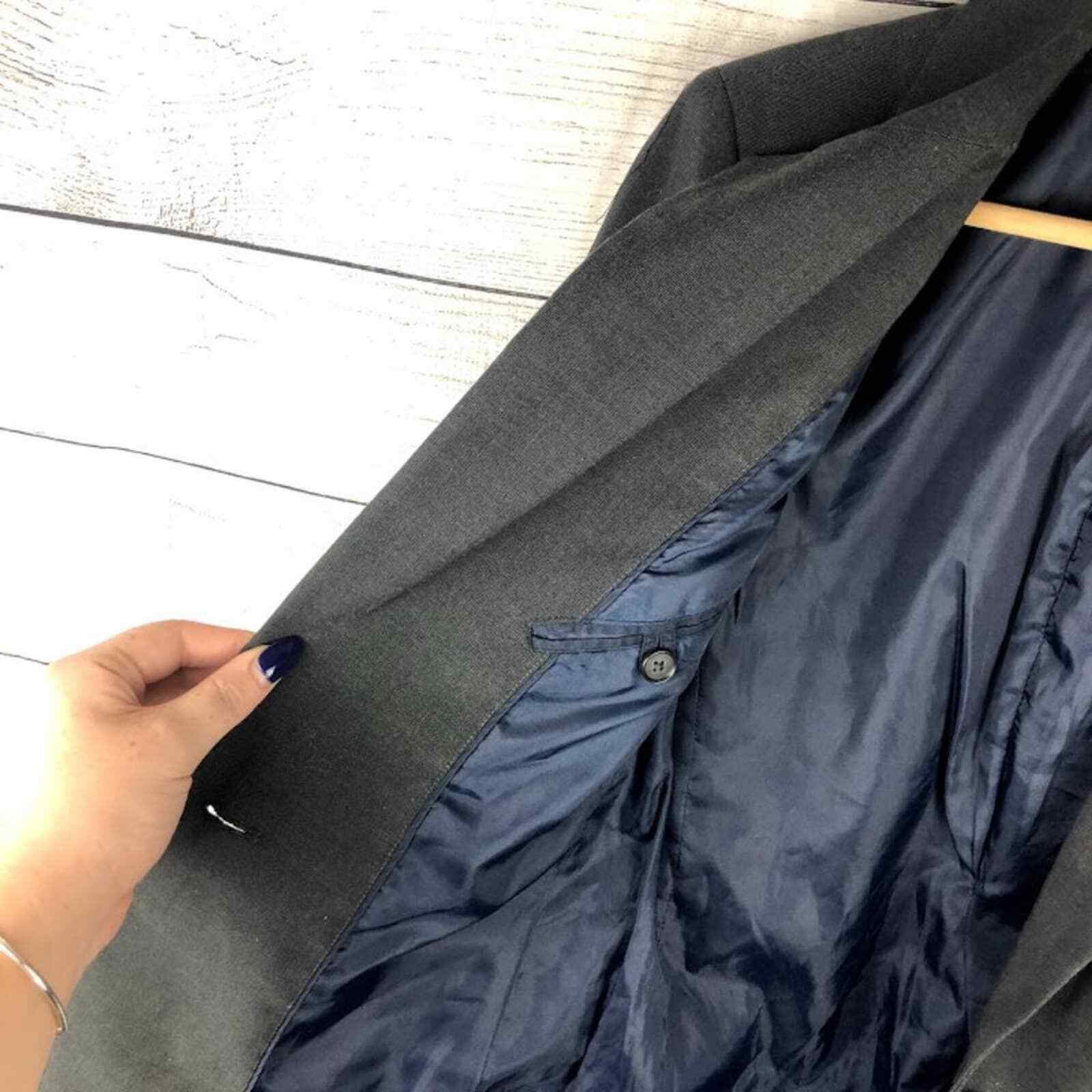 American Eagle | Gray Lined One Button Blazer S - image 7