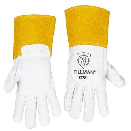 Tillman 1328 Top Grain Pearl Goatskin Leather TIG Protective Welding Gloves S-XL - Picture 1 of 9