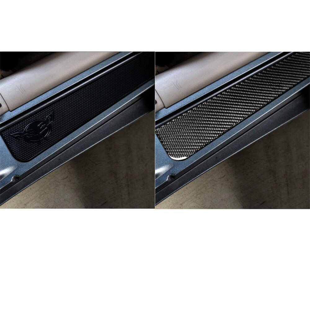 Carbon Fiber Door Sill Scuff Guard Plate Cover For Chevrolet Corvette
