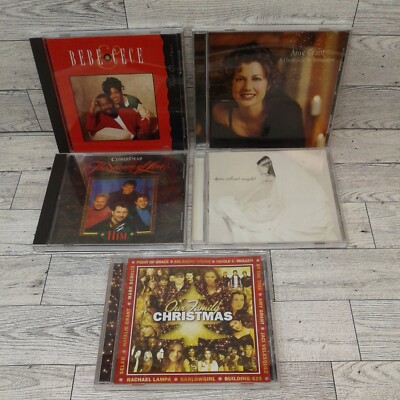 Christmas Music CDs Lot of 5 Christian Artists Amy Grant Bebe & Cece 4Him