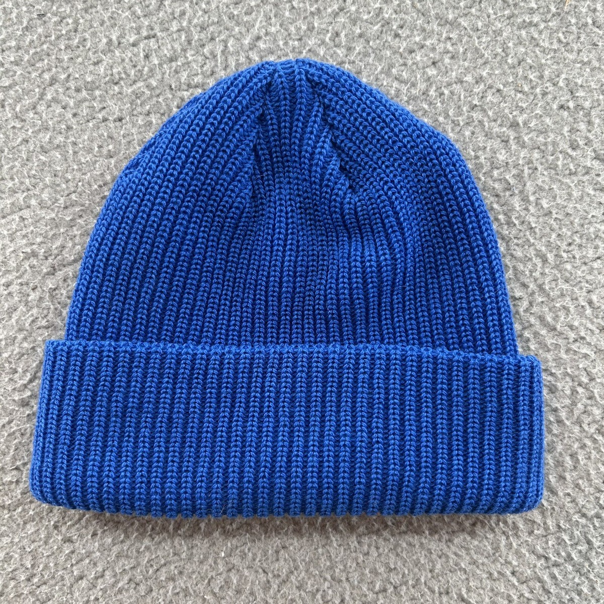 Supreme Loose Gauge Beanie Blue White Logo Knit Hat Cap