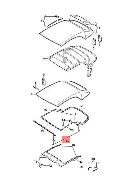 Genuine AUDI A5 S5 Cabriolet F57 F5E 1 Set Attachment Parts 