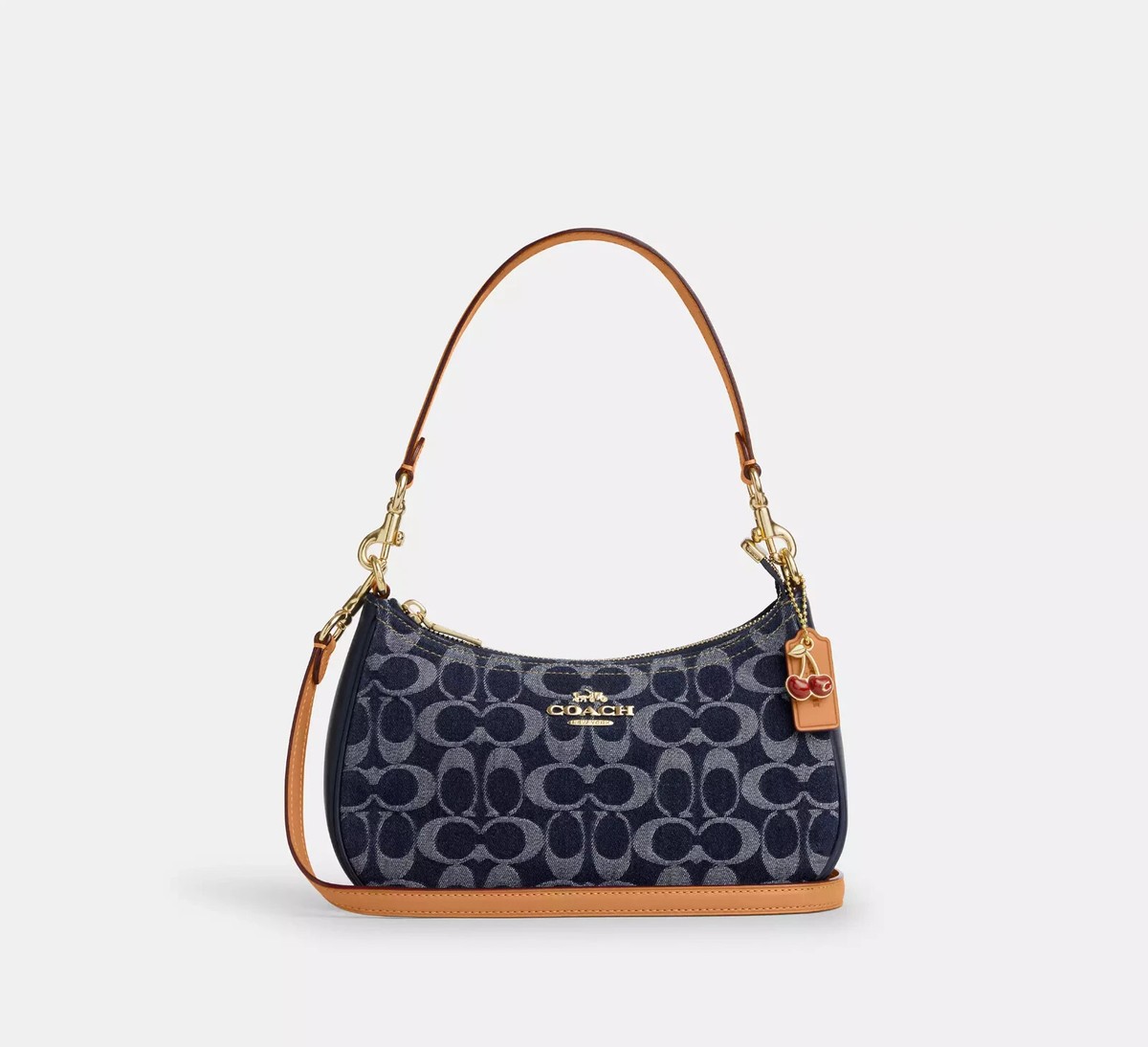 バッグ Coach Denim Tonal Signature Satchel Bag Coach Denim Tonal Signature Satchel Bag