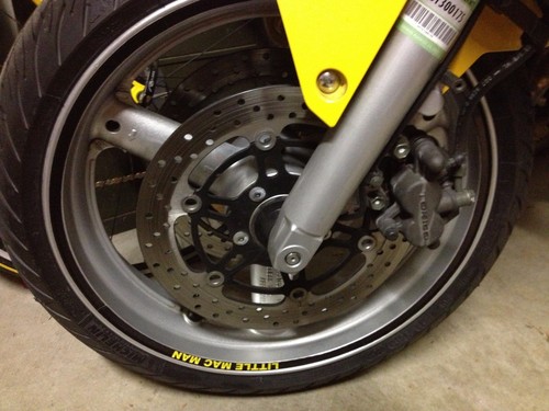 BLACK CUSTOM PRINTED MOTORCYCLE RIM STRIPES WHEEL TAPE DECALS STICKERS any color - Picture 6 of 12
