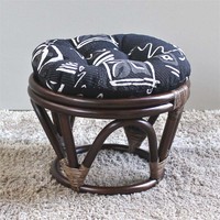 International Caravan Bali Papasan Tapestry Cushion Stool-rose Bouquet on sale International Caravan Bali Papasan Tapestry Cushion Stool-rose Bouquet on sale