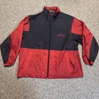 VTG Orange County Choppers Windbreaker Jacket Flames Red Black Embroidered XXL