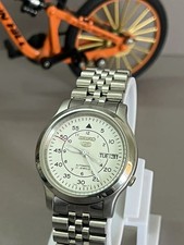 Rare Seiko 5 Automatic Men's 7S26 Military-White Dial Vintage Watch