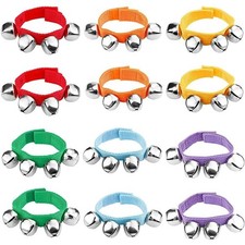 POPLAY Jingle Bells,12 PCS Kids Musical Instruments Ankle Bells for Party Fav...