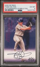 2000 Skybox Todd Helton Autographics Purple Foil PSA 6 #45/50 GHOST of a Card