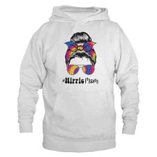 Hippie Mom Bun Mother Wife Family Funny Joke Humor Humorous Graphic Hoodie