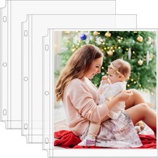 30 Pack 8x10 Photo Sleeves for 3 Ring Binder 60 Pictures , Heavy-Duty Archival