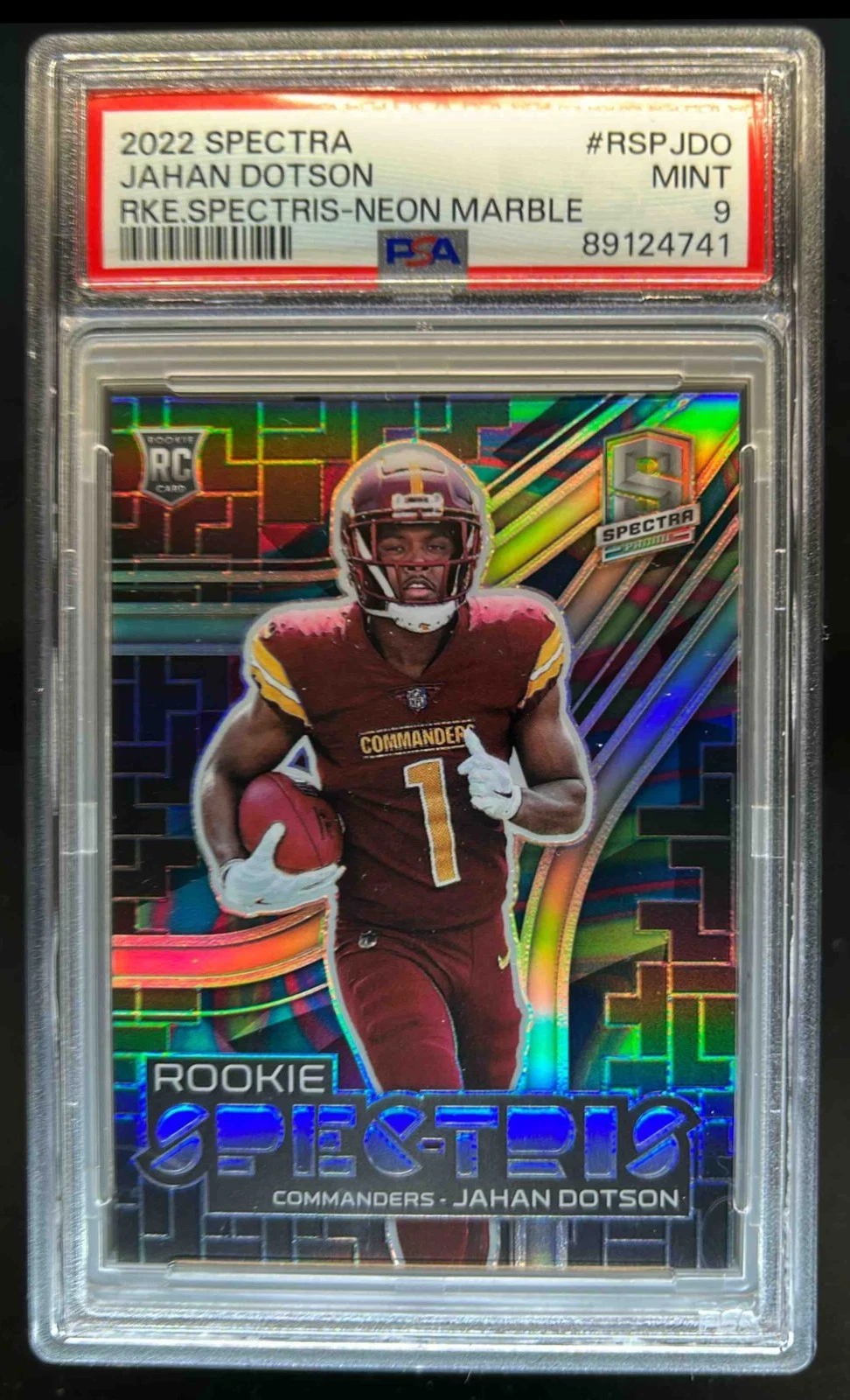 Jahan Dotson Panini Spectra Rookie Spectris #RSPJDO Neon Marble