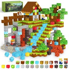 Magnetic Blocks, 100 PCS Magnetic Building Blocks Cubes - Stacking Magnet Toy...