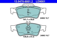 Bremsbelagsatz Scheibenbremse ATE Ceramic 13.0470-9001.2 FüR Mercedes Klasse 180