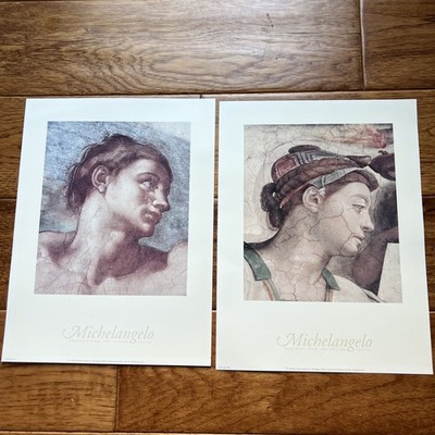 Michelangelo - Pair of 9  x 12  Art Prints  - New Art Prints!