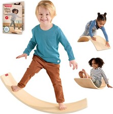 Fisher-Price Wood Montessori Toy Rockin' Balance Board, American Montessori Soci