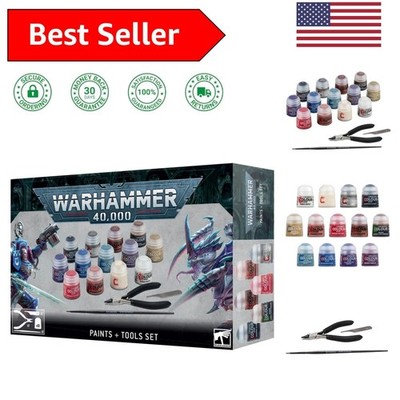 Beginner-Friendly Warhammer 40,000 Paints + Tools Set - Create Unique Miniatures