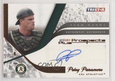 2008 Prospects Plus Farm Hands Authentic Orange 5/5 Petey Paramore Auto 0c6